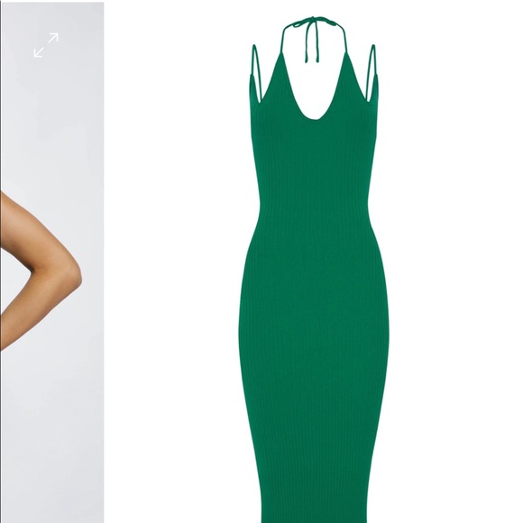 Meshki leslie green ribbed midi dress - Picture 7 of 7